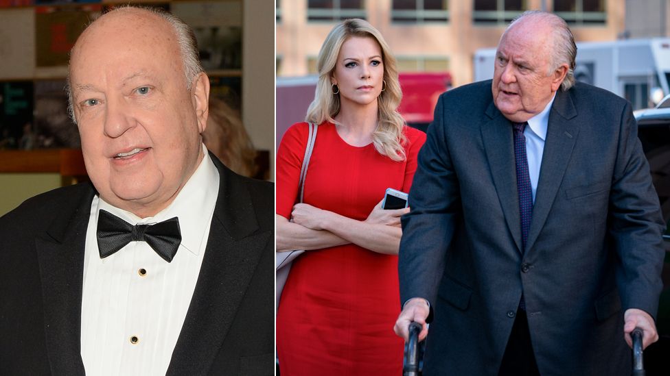 Roger Ailes, and Megyn Kelly and John Lithgow in Bombshell