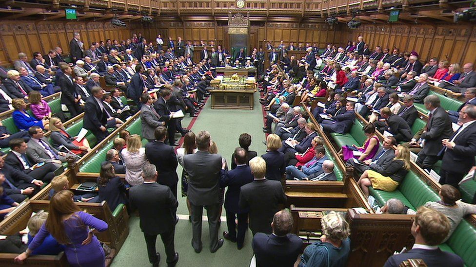 MPs in the House of Commons for PMQs