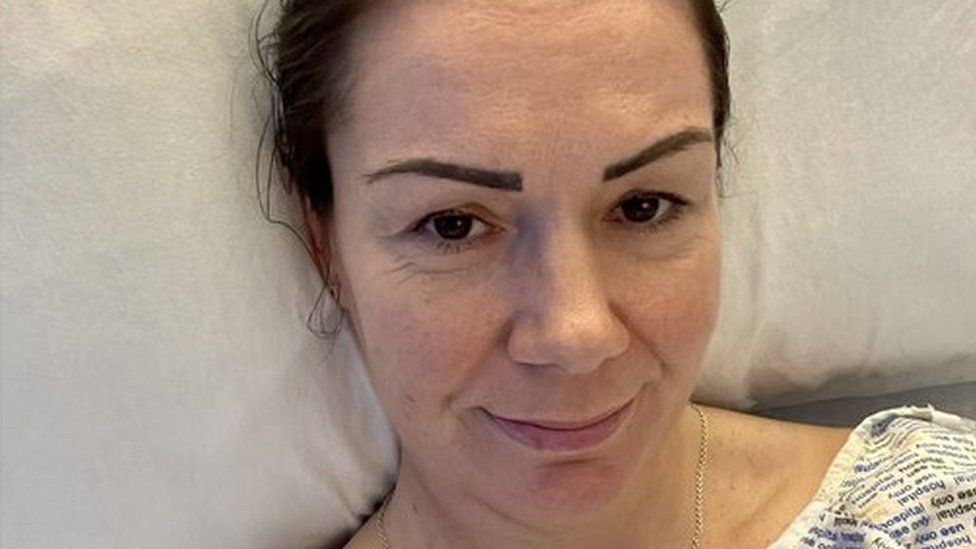 Christina Mackenzie in hospital bed