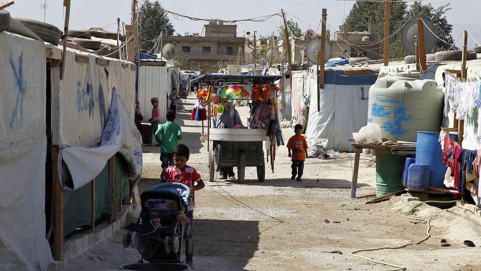 Syria refugee camp in Lebanon