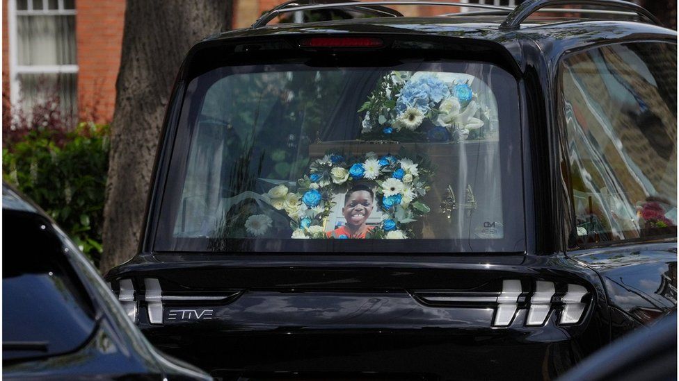 The funeral cortege for Daniel Anjorin