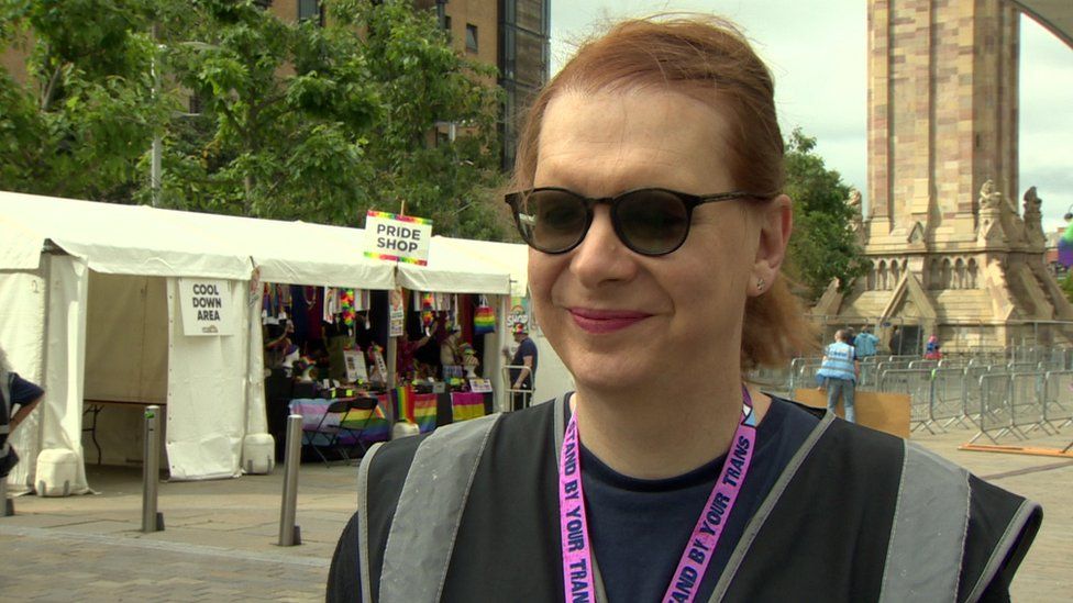 Kirsty Mulholland, co- chairperson of Belfast Pride,