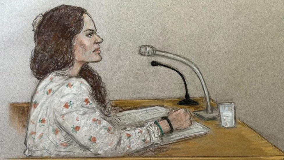 Sketch of Constance Marten in court