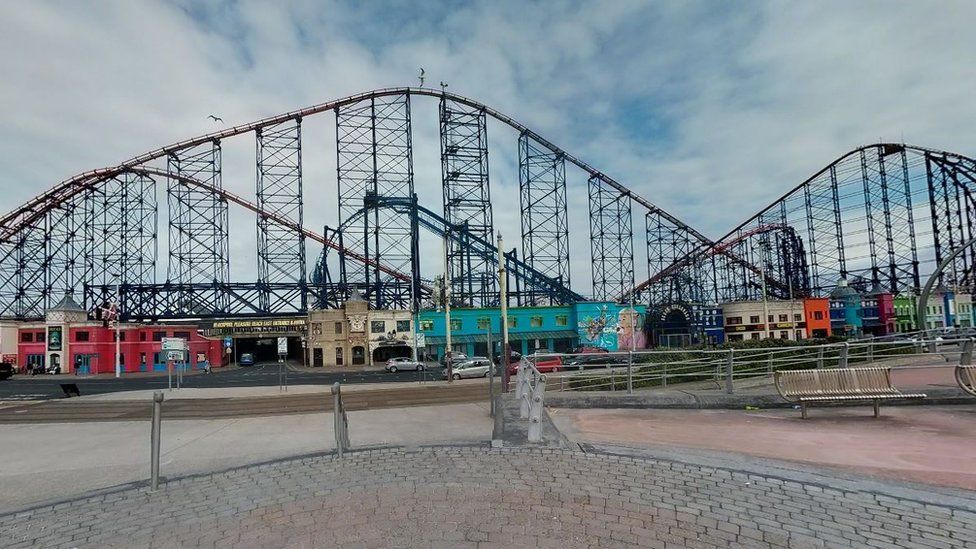 Teens take Blackpool Pleasure Beach rollercoaster joyride BBC News