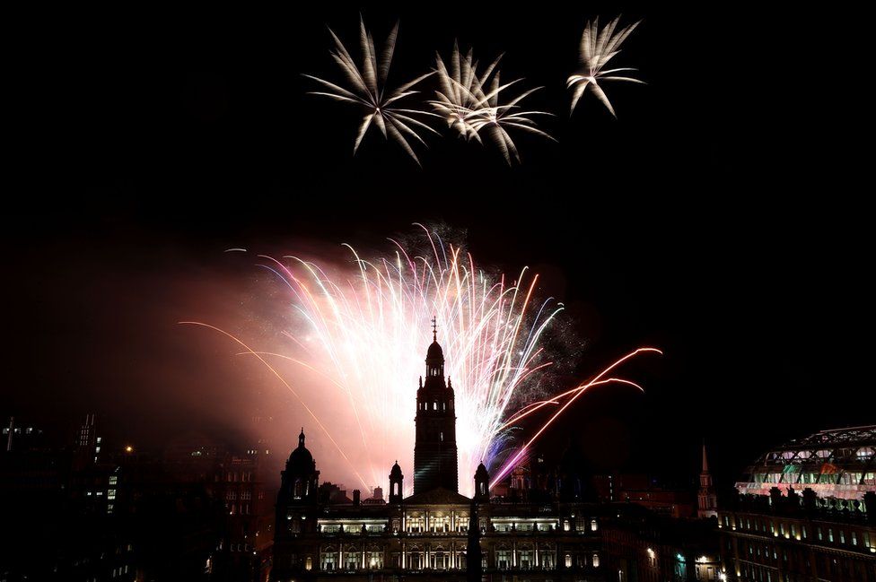 Fireworks over George Square