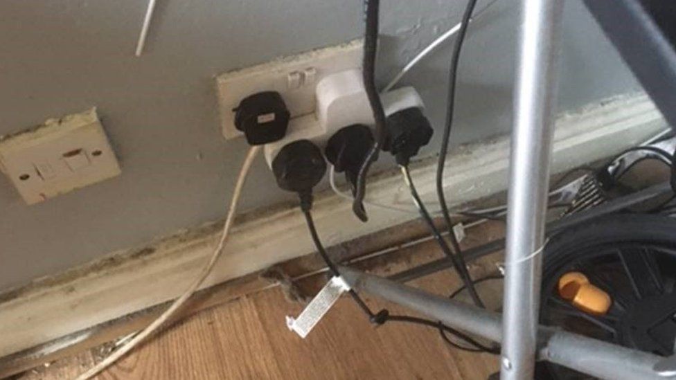Overloaded plug socket