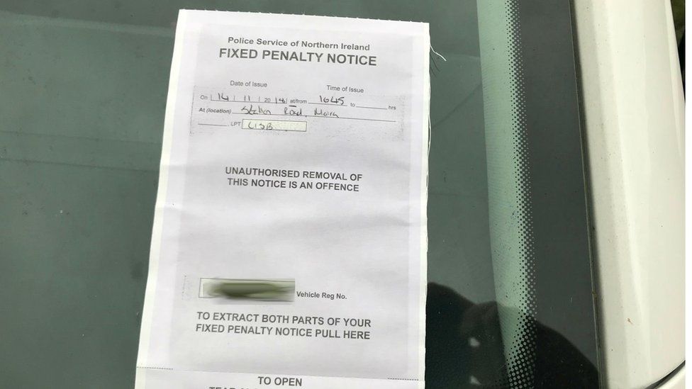 One of the fixed penalty notices
