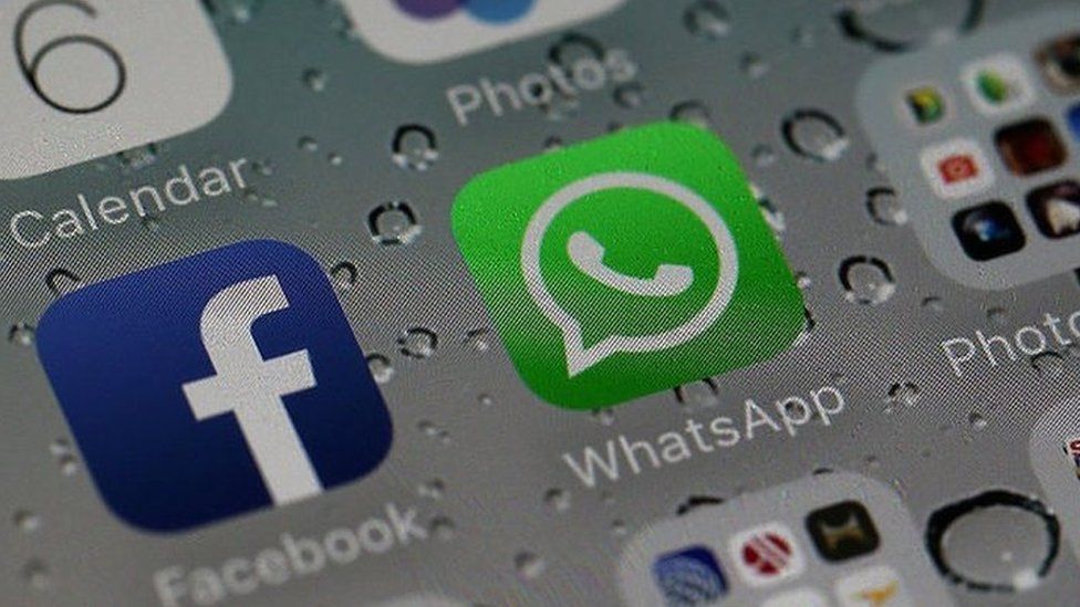 Facebook and WhatsApp icon