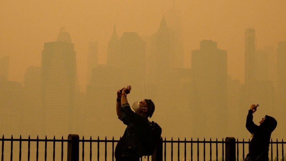 Wildfire smoke in New York City