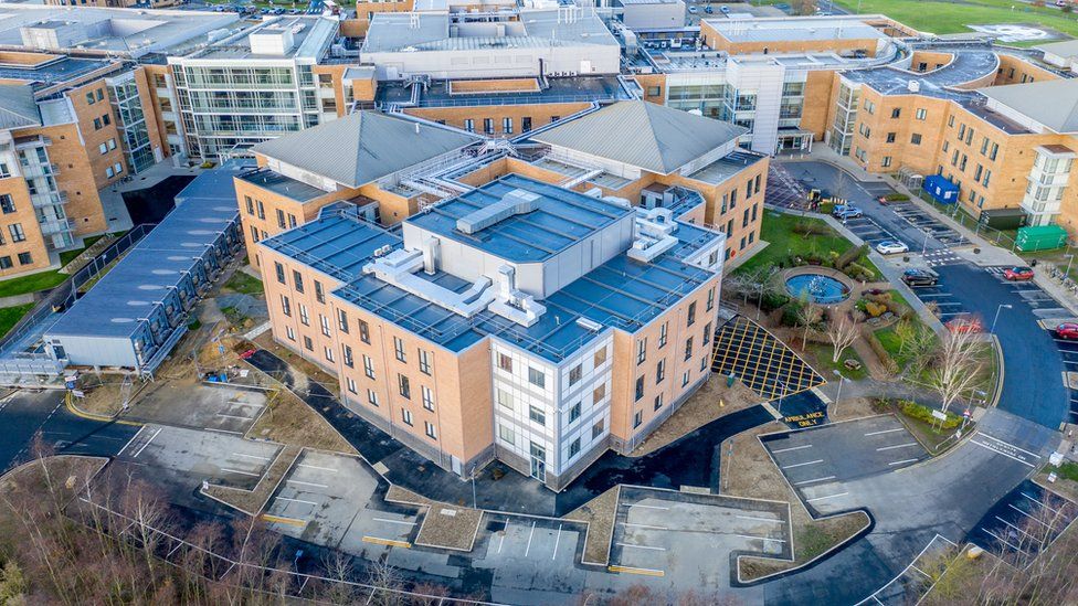 Aerial view of the Norfolk and Norwich University Hospital
