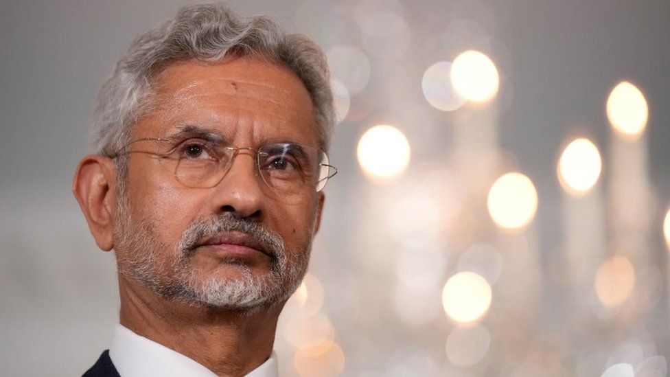  (L-R) Indian External Affairs Minister Subrahmanyam Jaishankar delivers brief remarks to the press before meeting with U.S. Secretary of State Antony Blinken at the U.S. State Department September 28, 2023 in Washington, DC. In addition to meeting with Blinken, Jaishankar will also meet with White House officials, business leaders, and representatives from think tanks during his trip to the U.S. (Photo by Drew Angerer/Getty Images)