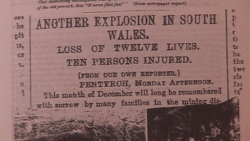 Newspaper report of the disaster