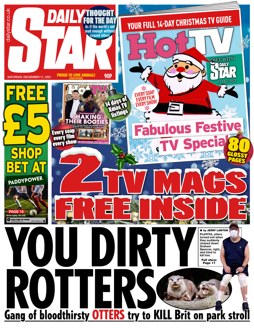 Front page of the Daily Star