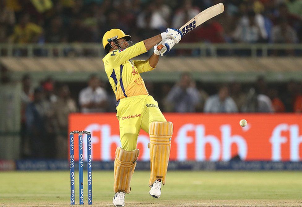 MS Dhoni of the Chennai Super Kings bats during the Indian Premier League IPL Qualifier Final match between the Delhi Capitals and the Chennai Super Kings at ACA-VDCA Stadium on May 10, 2019 in Visakhapatnam, India