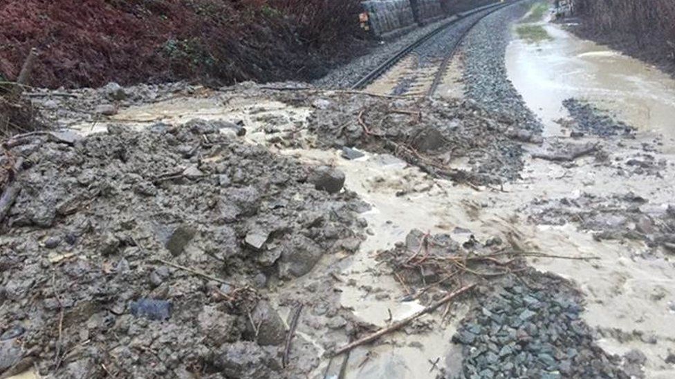 Network Rail said more than 150 tonnes of debris needed to be cleared