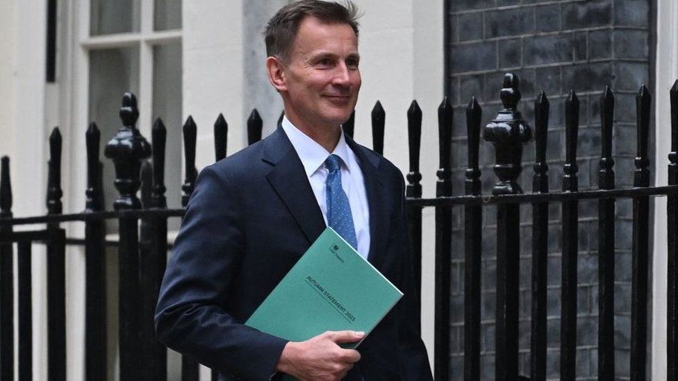 Jeremy Hunt with autumn statement