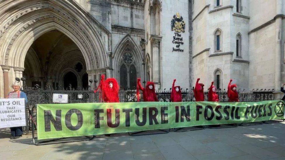 Protest outside Royal Courts of Justice in 2023
