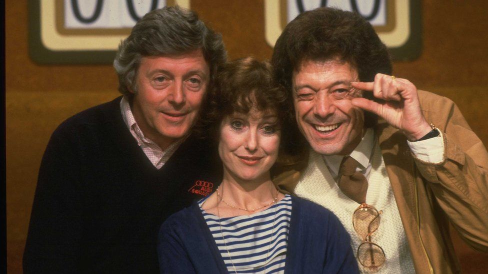 Una Stubbs with Michael Aspel and Lionel Blair on Give Us A Clue