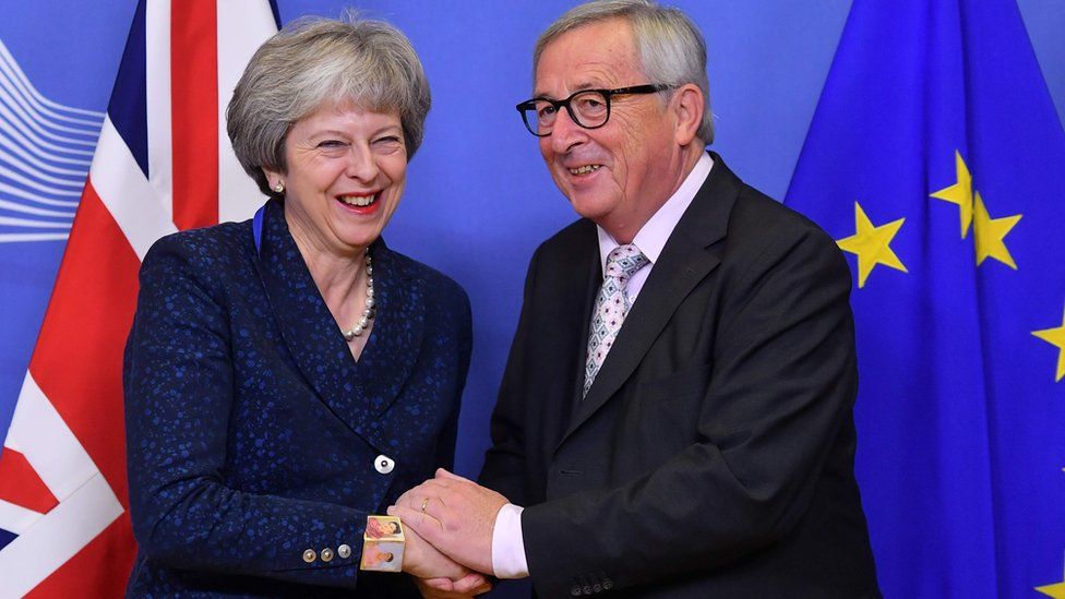 May and Juncker in Brussels