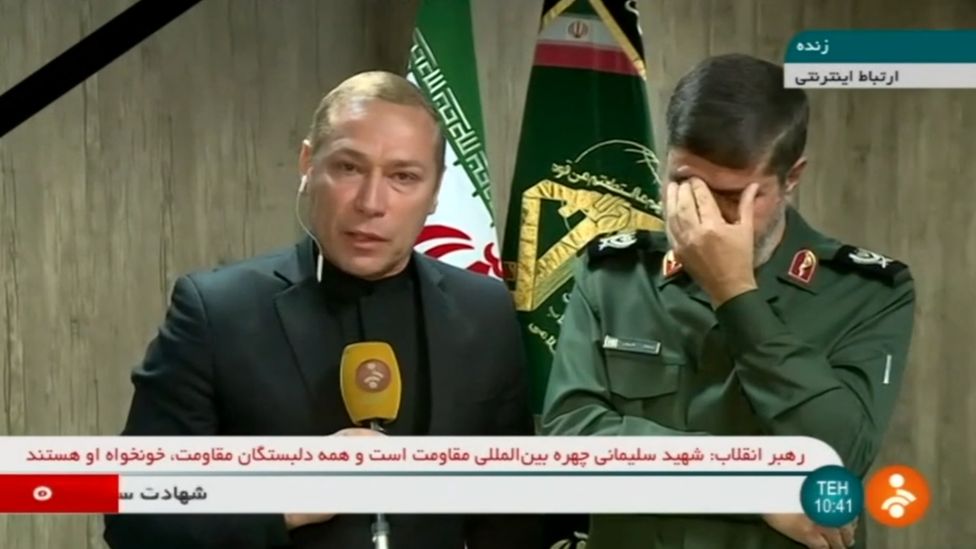 Iranian Revolutionary Guards spokesman Ramezan Sharif on state TV