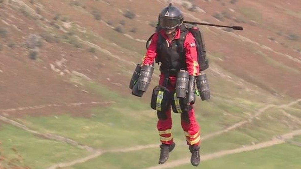 Jet suit being tested