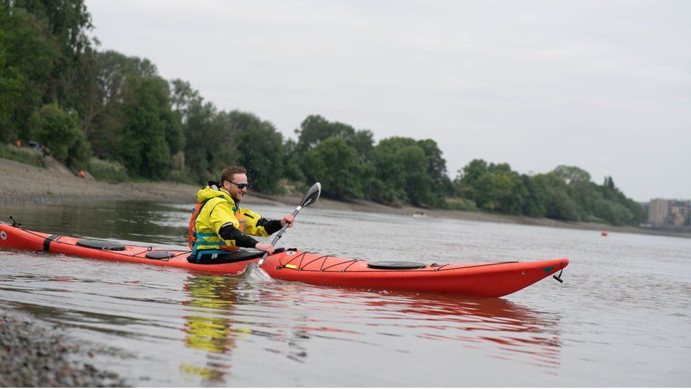 Mark Agnew kayaking