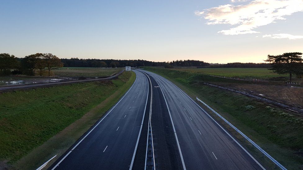 A view of the dual carriageway