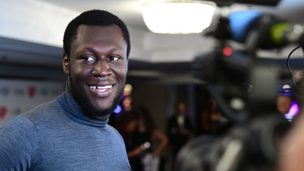 Stormzy on the red carpet at the Ivor Novello Awards