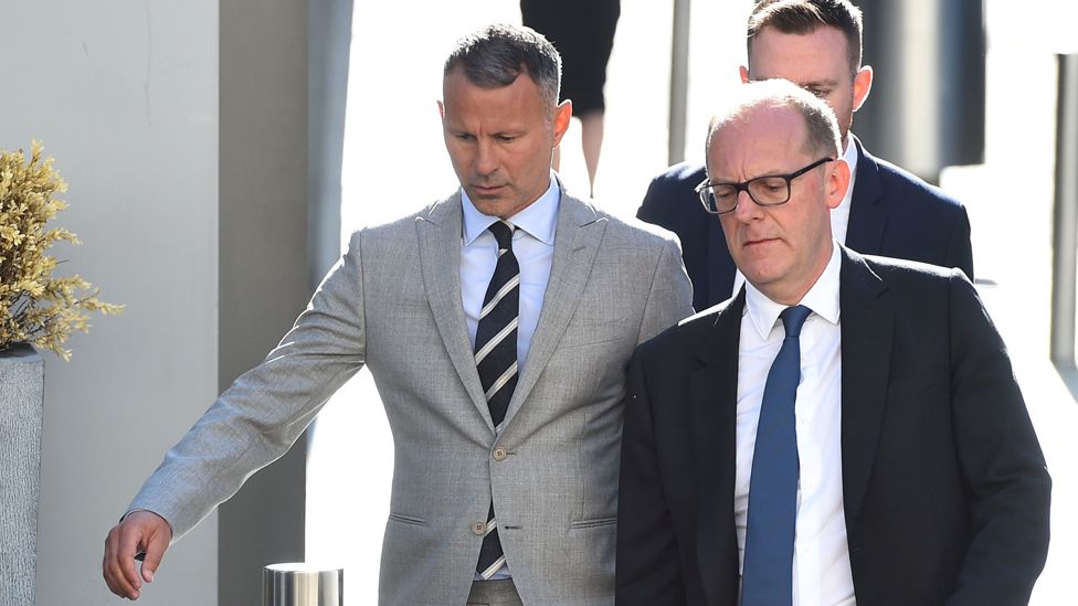 Ryan Giggs arriving in court on Tuesday