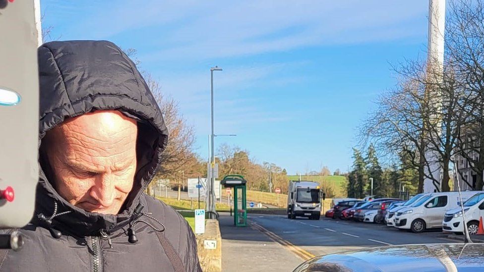 Alun Titford leaving court after the verdict