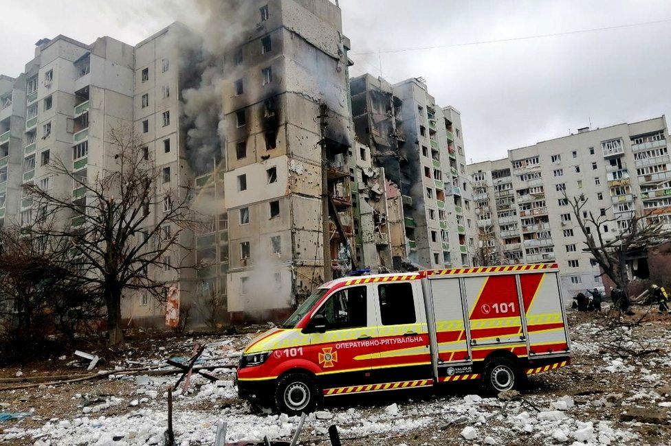 Russian strikes damaged or destroyed multiple residential buildings in Chernihiv