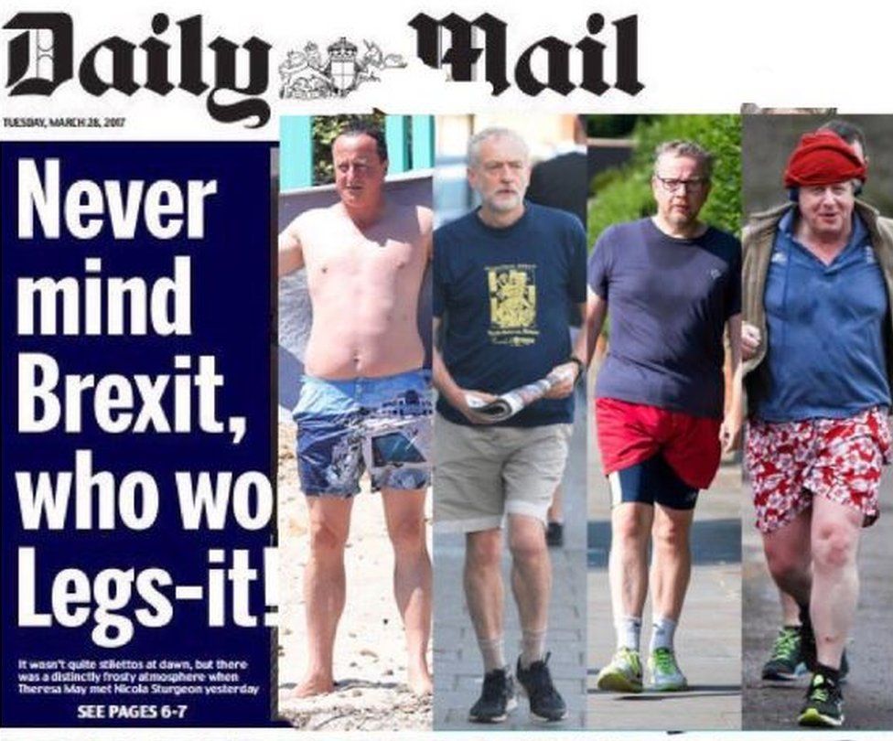 Spoof Daily Mail front page