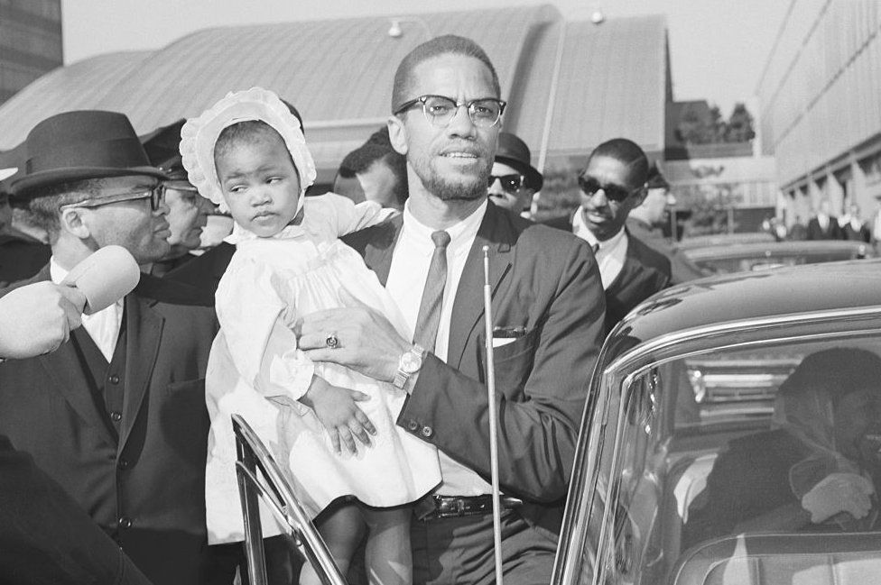 Ilyasah Shabazz, seen with her father the year before his death