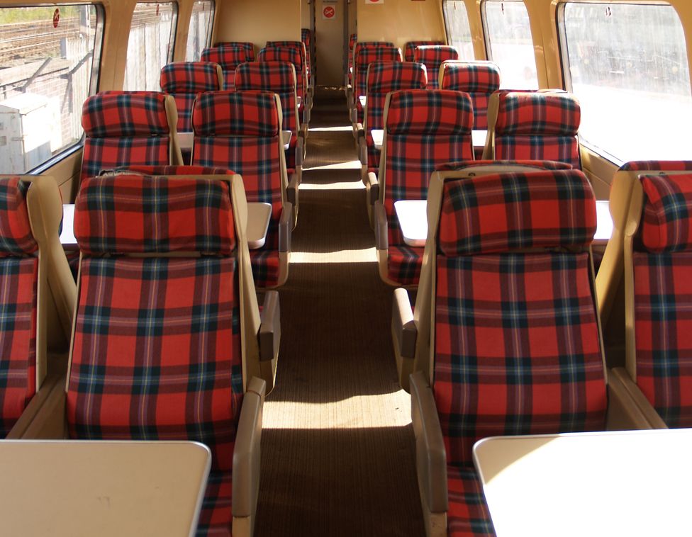Standard class carriage interior of the APT