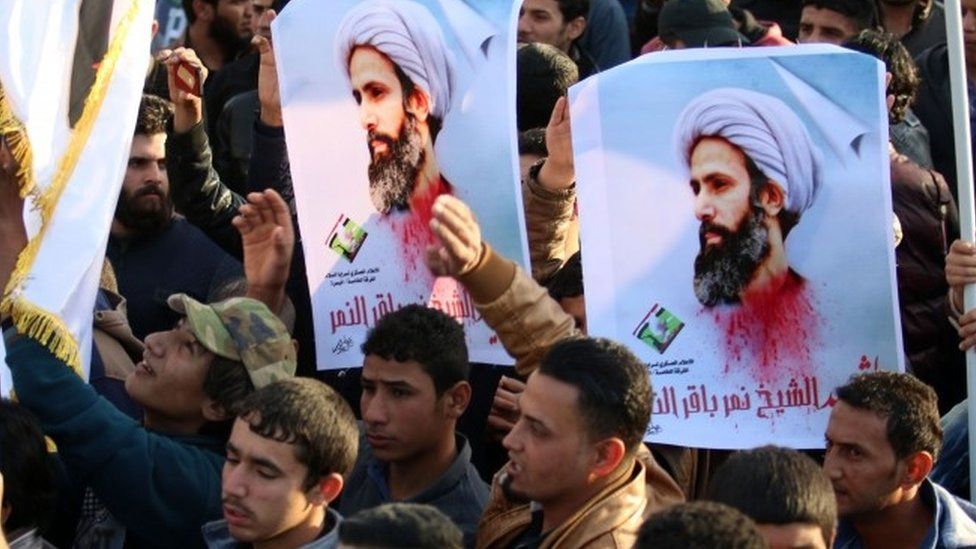 Protests in Basra, Iraq, against the execution of Sheikh Nimr, 4 Jan