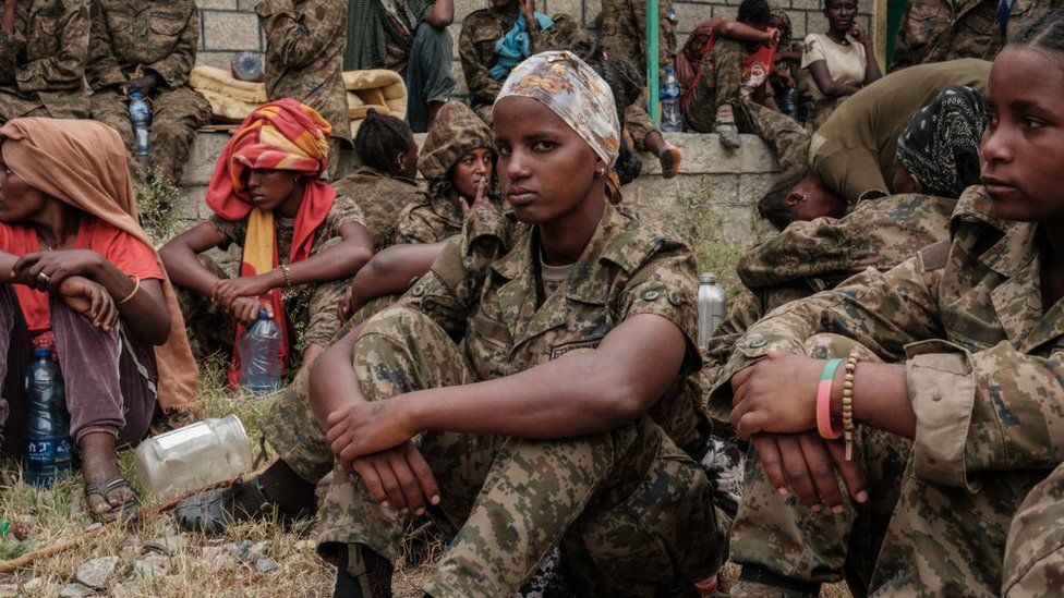 Captive Ethiopian female soldiers