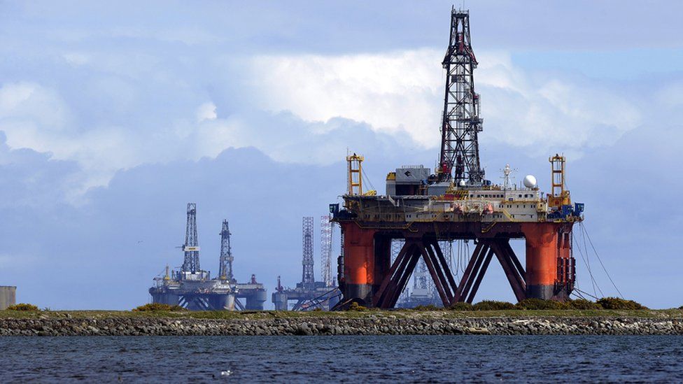 Oil platforms in the Cromarty Firth