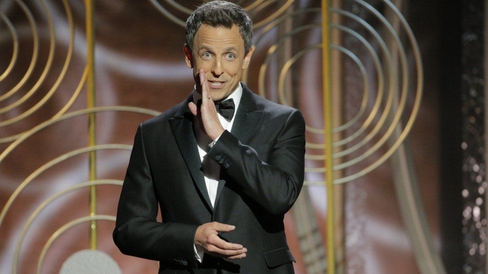 Seth Meyers onstage during the Golden Globes