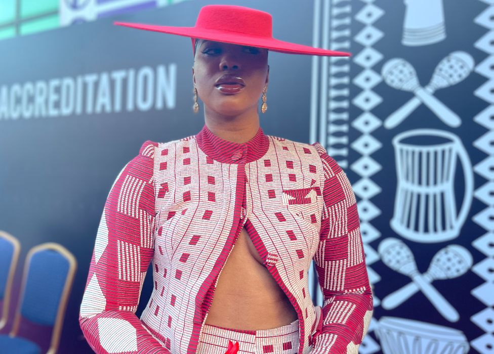 Someone posing at the YouTube Africa Day Concert in Lagos - 24 May 2022