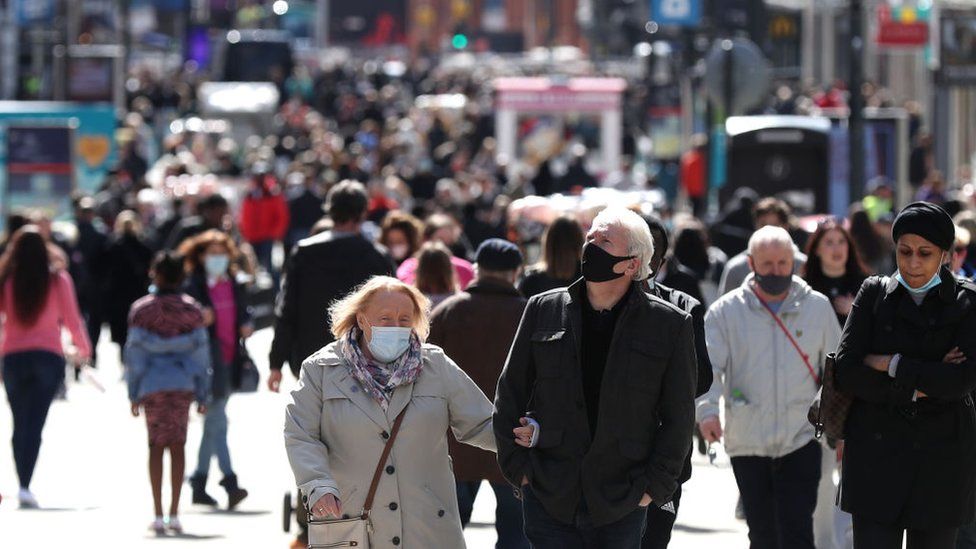 Shoppers in Leeds