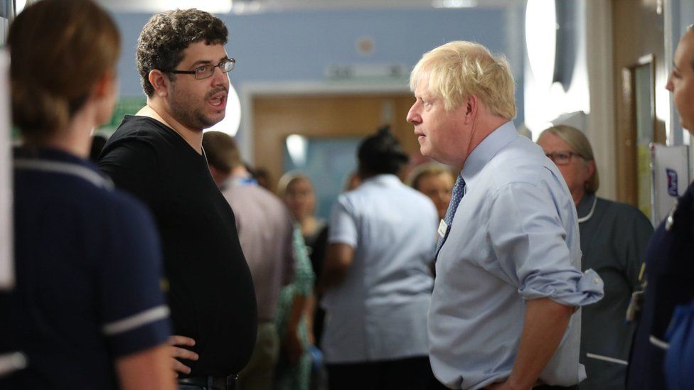 Omar Salem and Boris Johnson