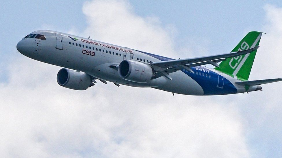 China's Comac C919 made its international debut at the Singapore Airshow.
