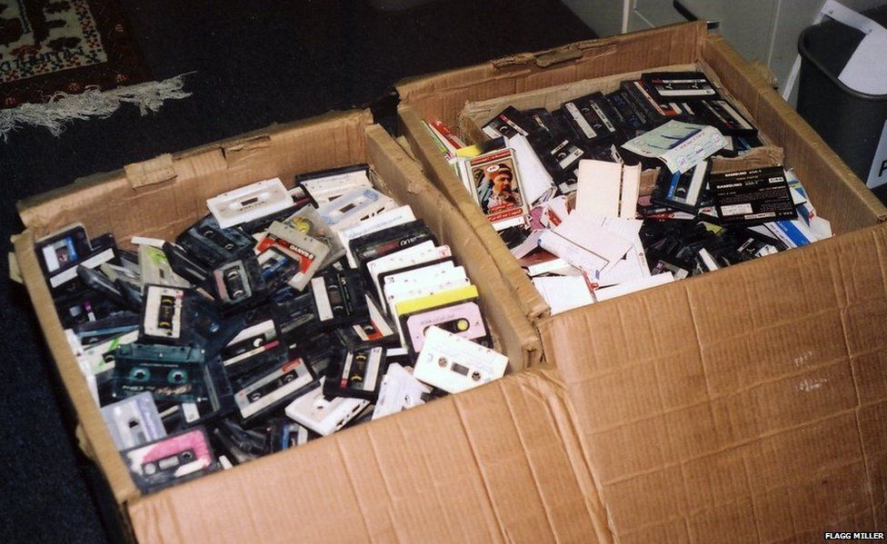 Boxes of cassettes