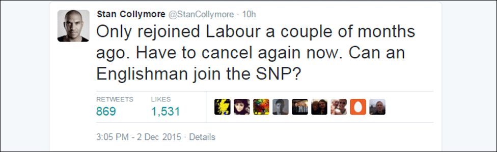 Stan Collymore Has Left Labour To Join Snp Bbc News