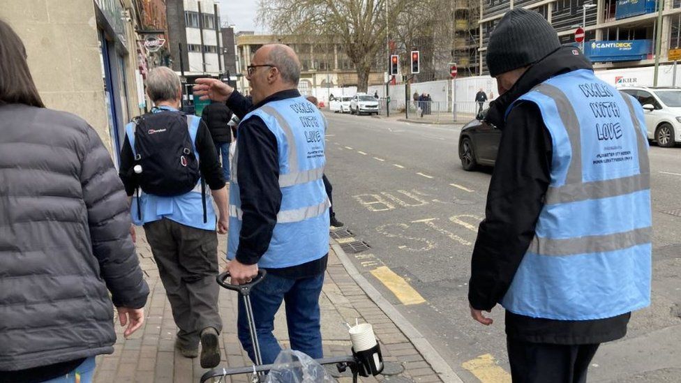 The charity's outreach team in Gloucester