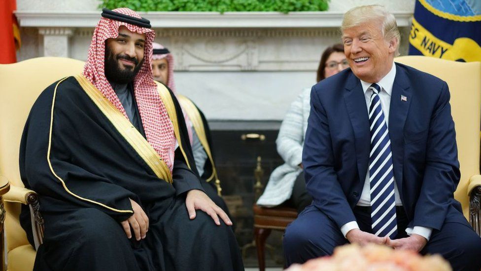 Saudi Crown Prince Mohammad bin Salman with Donald Trump