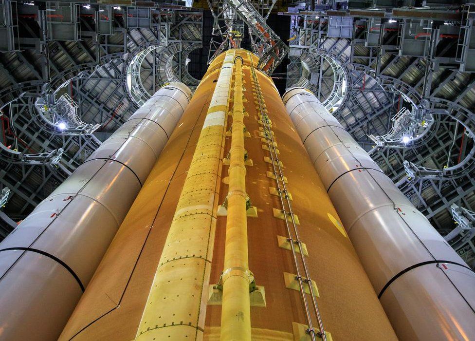 SLS rocket at Kennedy Space Center