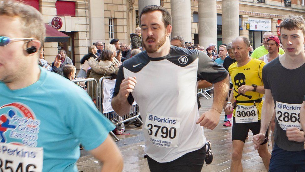 Paul McCann taking part in the half marathon