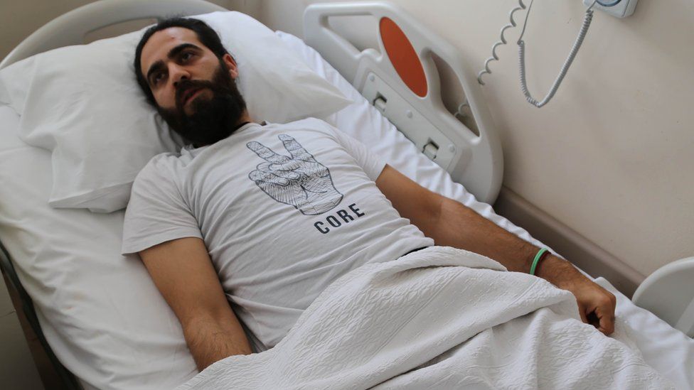 Picture of Cihad Saatcioglu on a hospital bed