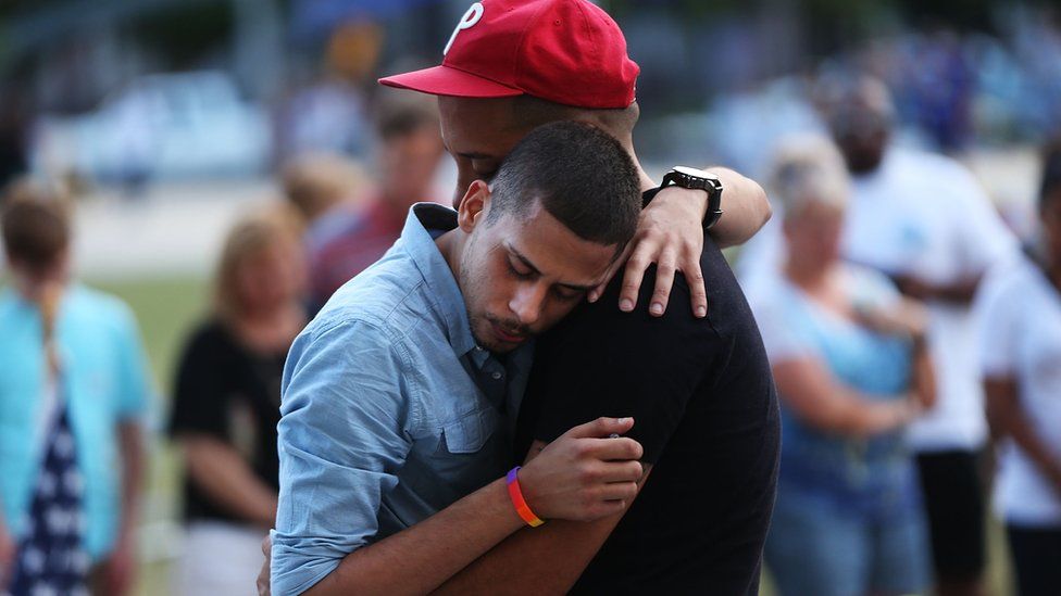 Mourners in Orlando